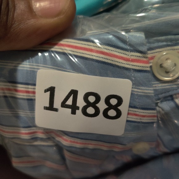 Ralph Lauren Shirt Mens Large Blue Striped Two Ply Cotton Dress Blake Pony Adult - Picture 8 of 8